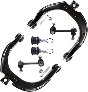 6-Pc Front Upper Control Arm & Rear Sway Bar Link Kit For Chevy Trailblazer/Envoy