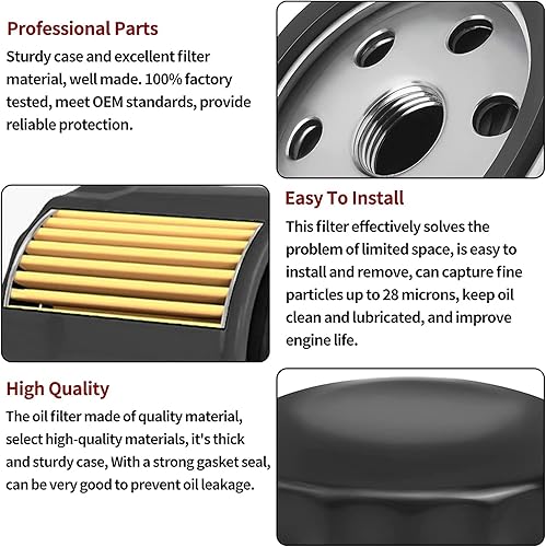 Miniatura 4 de 12 050 01-S 12 050 01-S1 Filtro de aceite compatible con Kohler Engine Cortacésped Tractor Cub Cadet Craftsman Troy Bilt Toro 12 050 01 KH-12-050-01