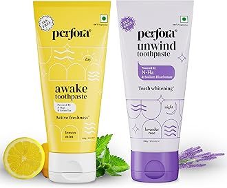 - Daily Routine Oral Care Combo: Awake & Unwind Toothpaste For Active Freshness, Cavity Prevention & Teeth Whitening | Fluoride & SLS Free Tooth paste For Adults & Kids | 200 g (100 g x 2)