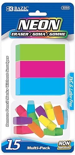 BAZIC Neon Eraser Sets Eraser (2234)