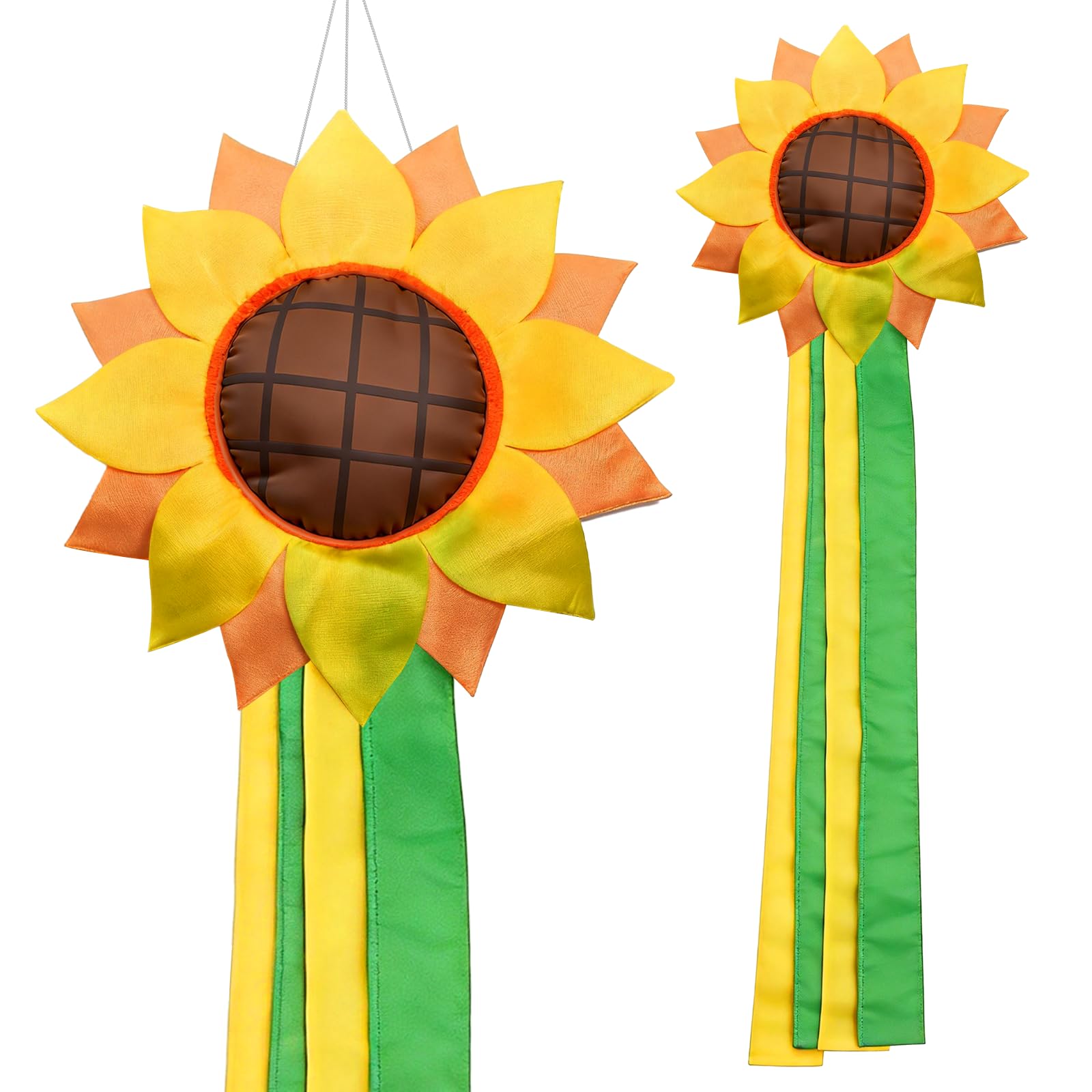 9KM DWLIFE Sunflower Windsock, 42in Polyester Garden Decor for Outdoors