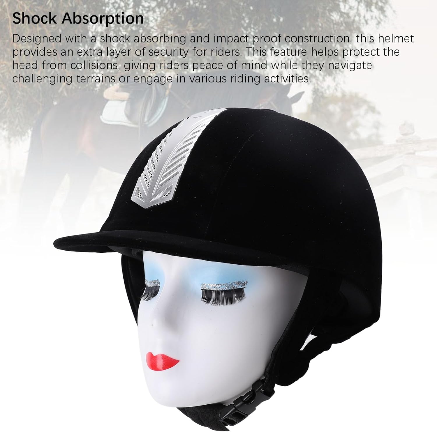 Fabater Equestrian Helmet, Adjustable Shock Absorbing Impact Proof Horse Riding Helmet with Detachable Design for Men, Women & Youth