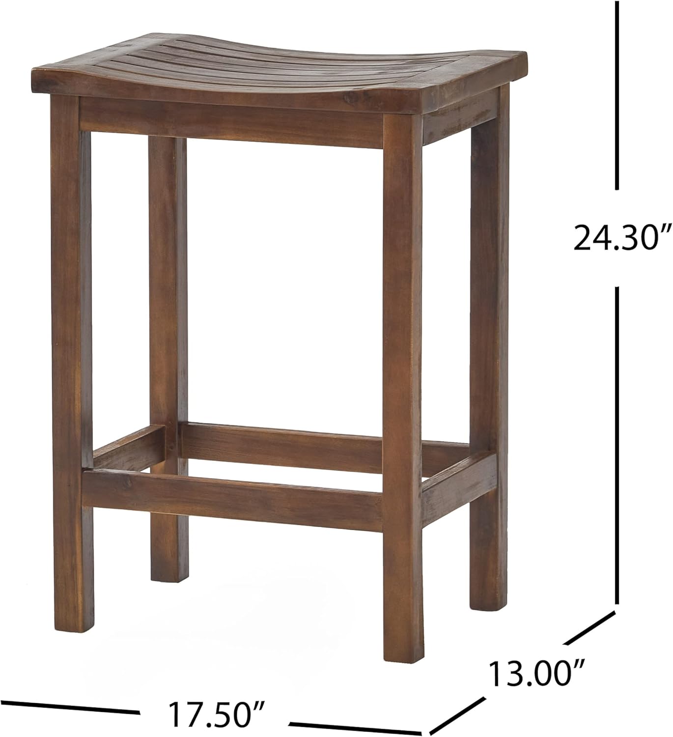 Christopher Knight Home Amantani Indoor/Outdoor Acacia Wood Counter Stools, 4-Pcs Set, Mahogany Brown