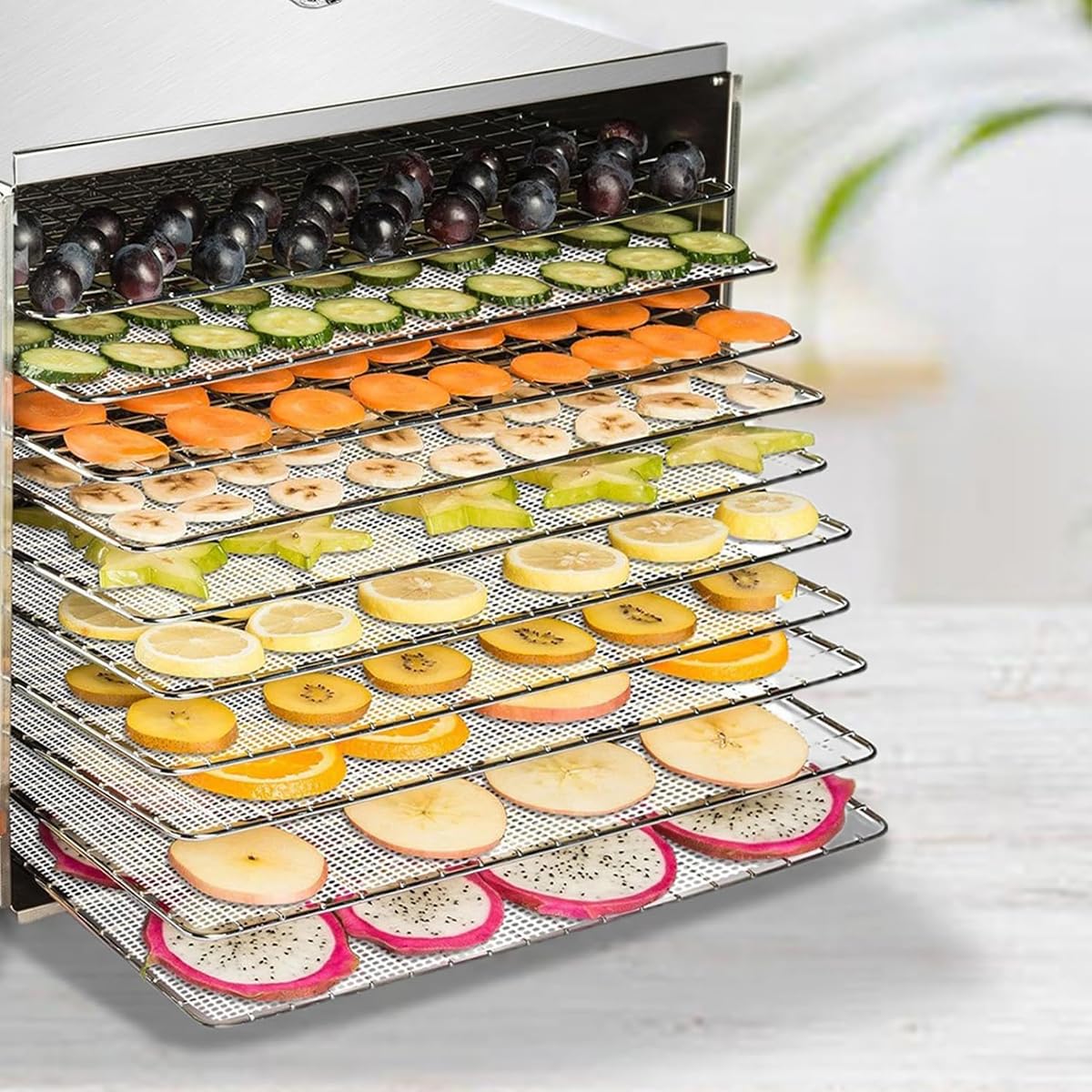 8 Tappetini Per Essiccatore In Silicone Antiaderenti, 20x20,8 Cm, Riutilizzabili, Per Frutta E Verdura - 4
