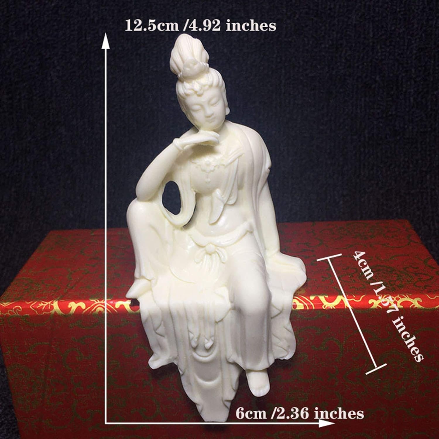 statuetka Buddy, Siedzący posąg Guanyina Sztuka współczesna Rzeźba Ozdoba na biurko Dom