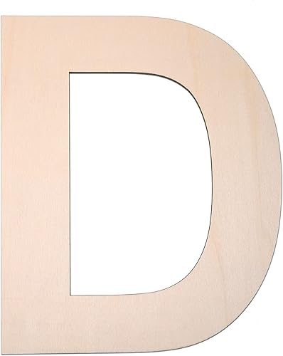 Vista 14 de Símbolo de madera de 12 pulgadas y letra grande de madera sin terminar de 1/4 de pulgada de grosor para manualidades, decoración de pared del hogar