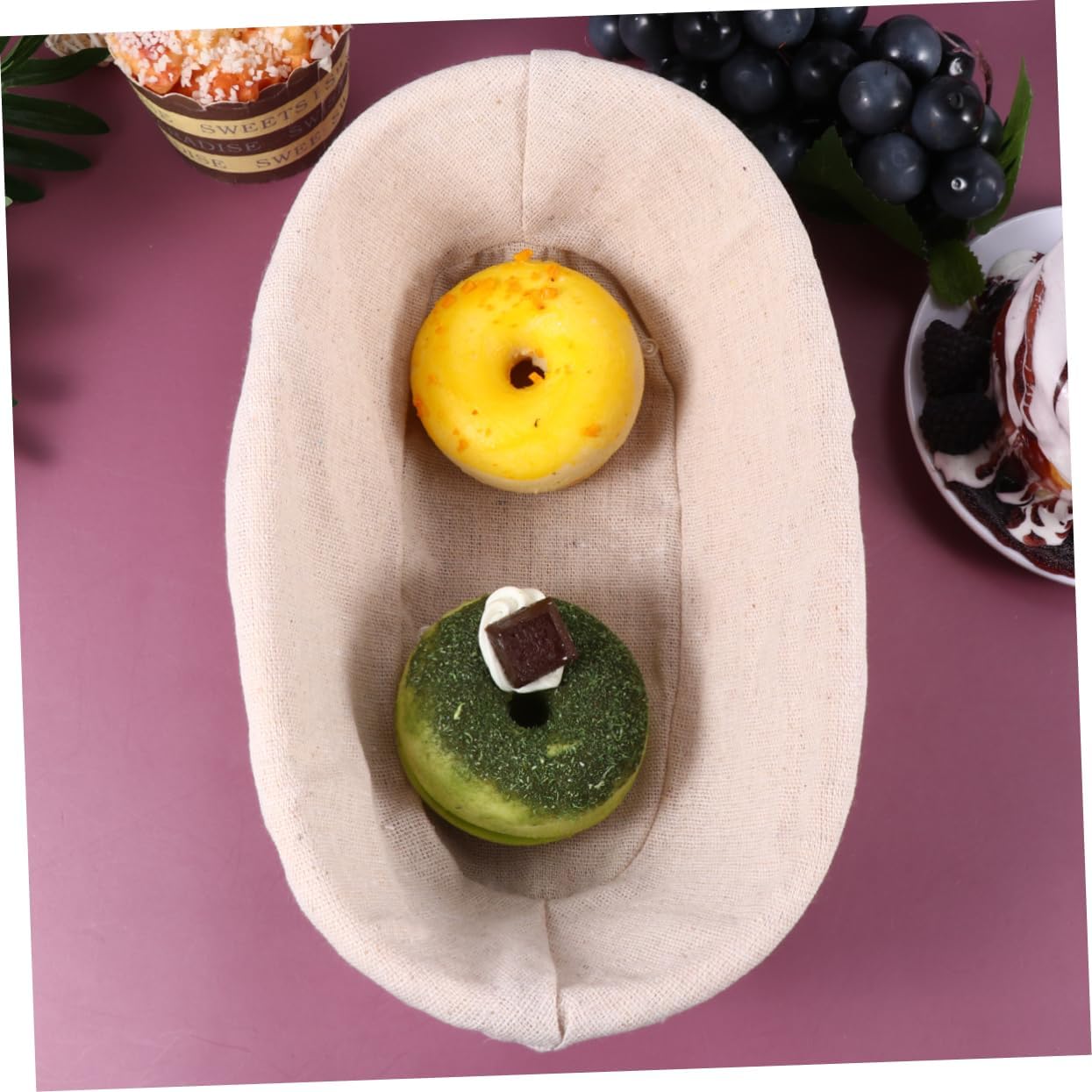 2 Sets Oval Rattan Bread Proofing Baskets with Removable Fabric Liners Natural Woven Banneton Sourdough Dough Rising Containers for Home Bakers Smooth Surface Easy to Clean