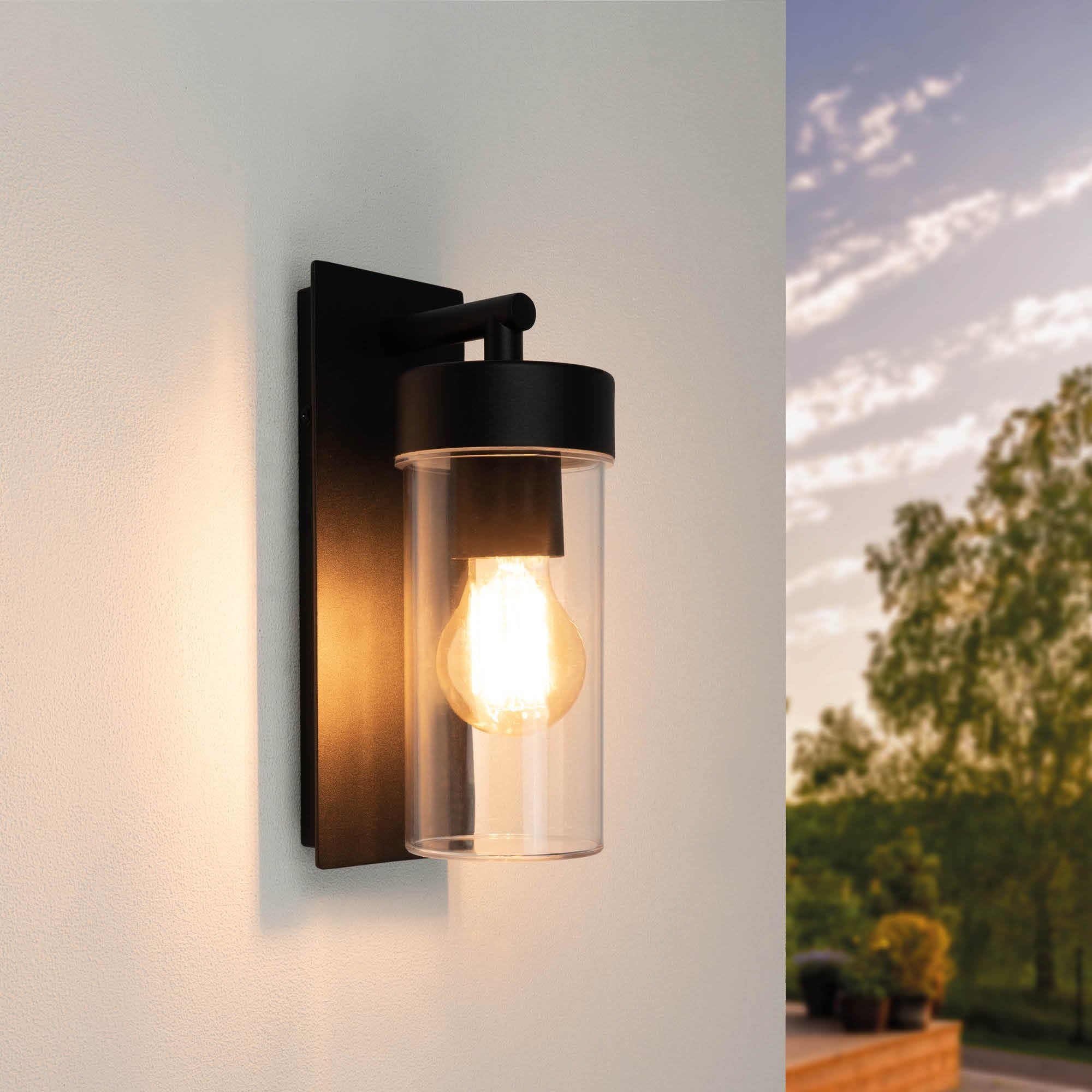 Ledvion Black - Industrial Led Wall Light Dimmable, Ip44, E27 Spot, Modern