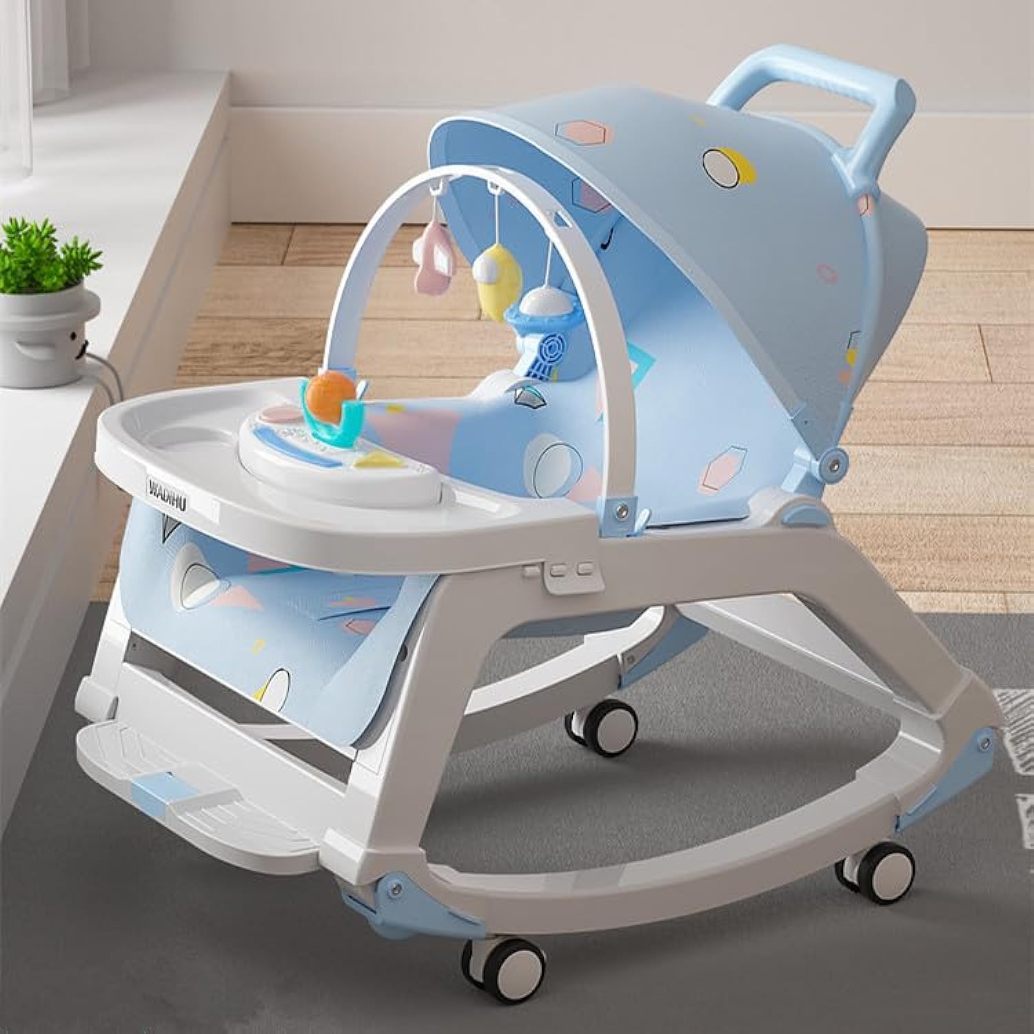 COOLBABY Multifunction Baby Talisman 02 Years Old Baby Rocking Chair Baby Sleeping Cradle Bed Newborn Comfort Chair Recliner Dining Chair