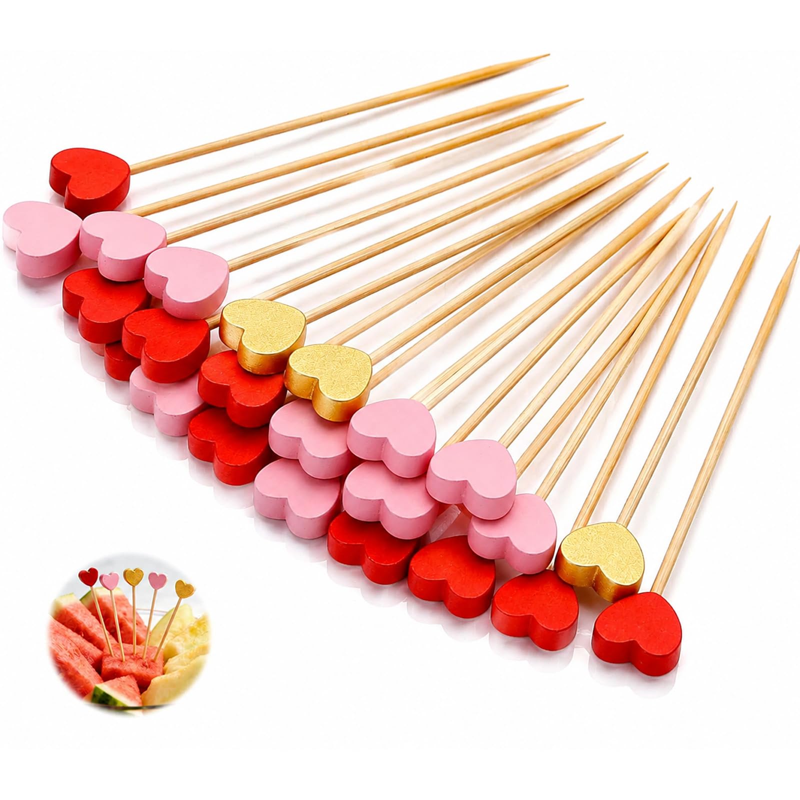 Cocktail Sticks, Fruit Sticks, Fruit Skewers for Kids, Skewers Wood, Coctail Sticks for Food, Mini Skewers, Cocktail Stick, 12cm Length