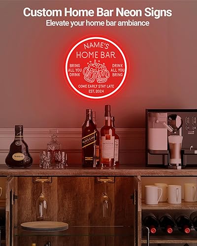 Miniatura 6 de Letrero de neón de barra LED personalizado para bar en casa, letrero de barra de neón personalizado con control remoto de sincronización para