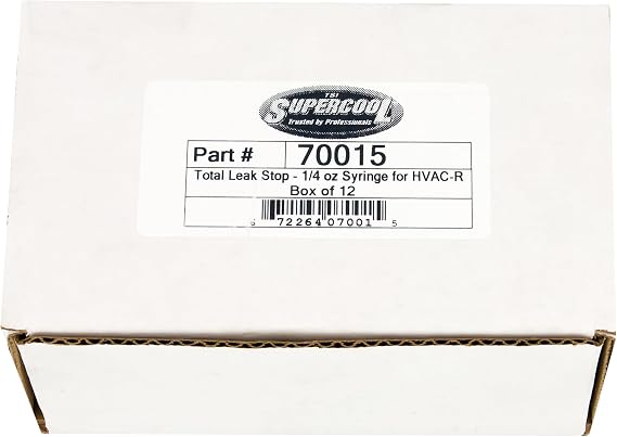 TSI Supercool Total Leak Stop - 1/4 oz Syringe for HVAC-R - 12 Pack in White Box