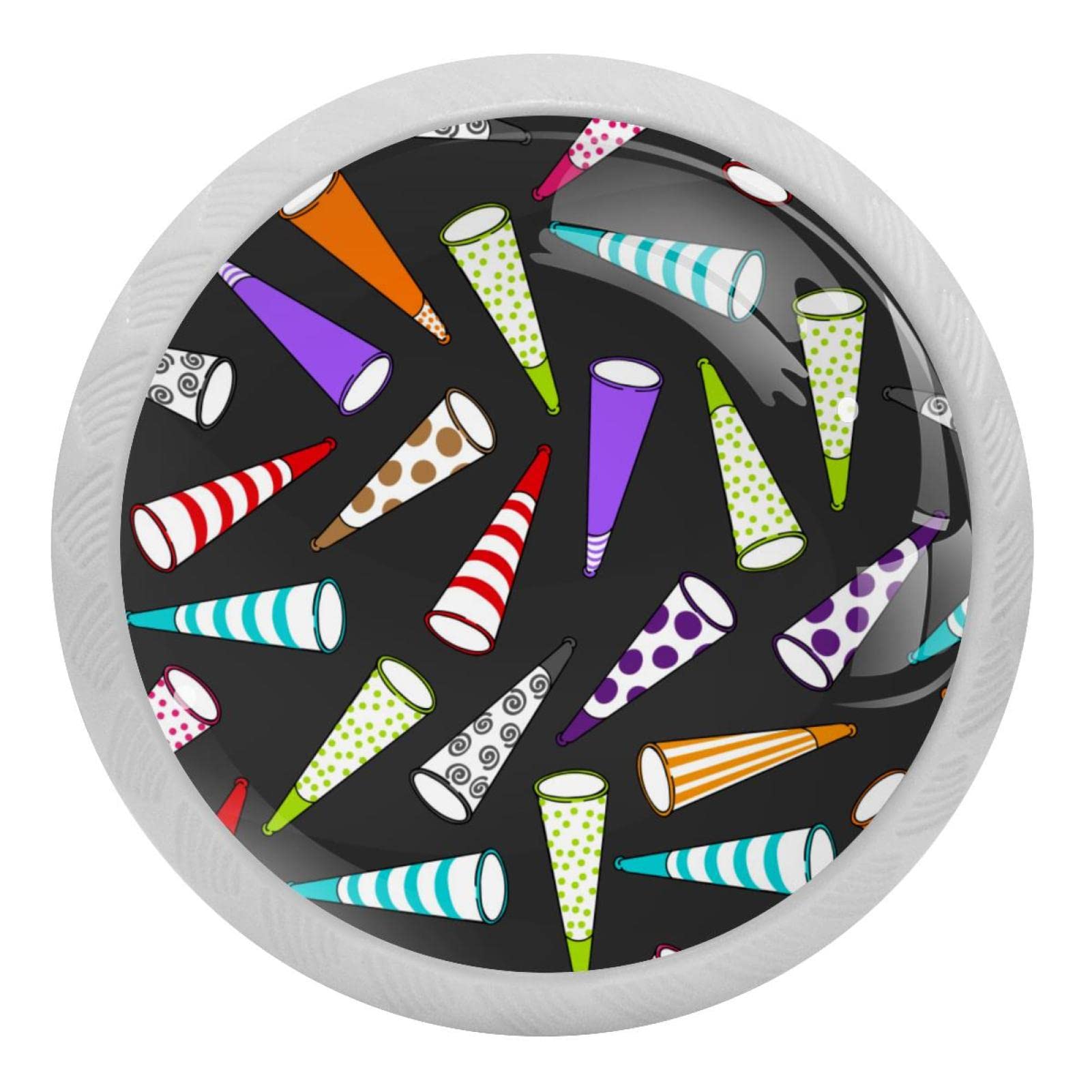 Boutons de placard de cuisine fluorescents et ronds sans coutures pour tiroir