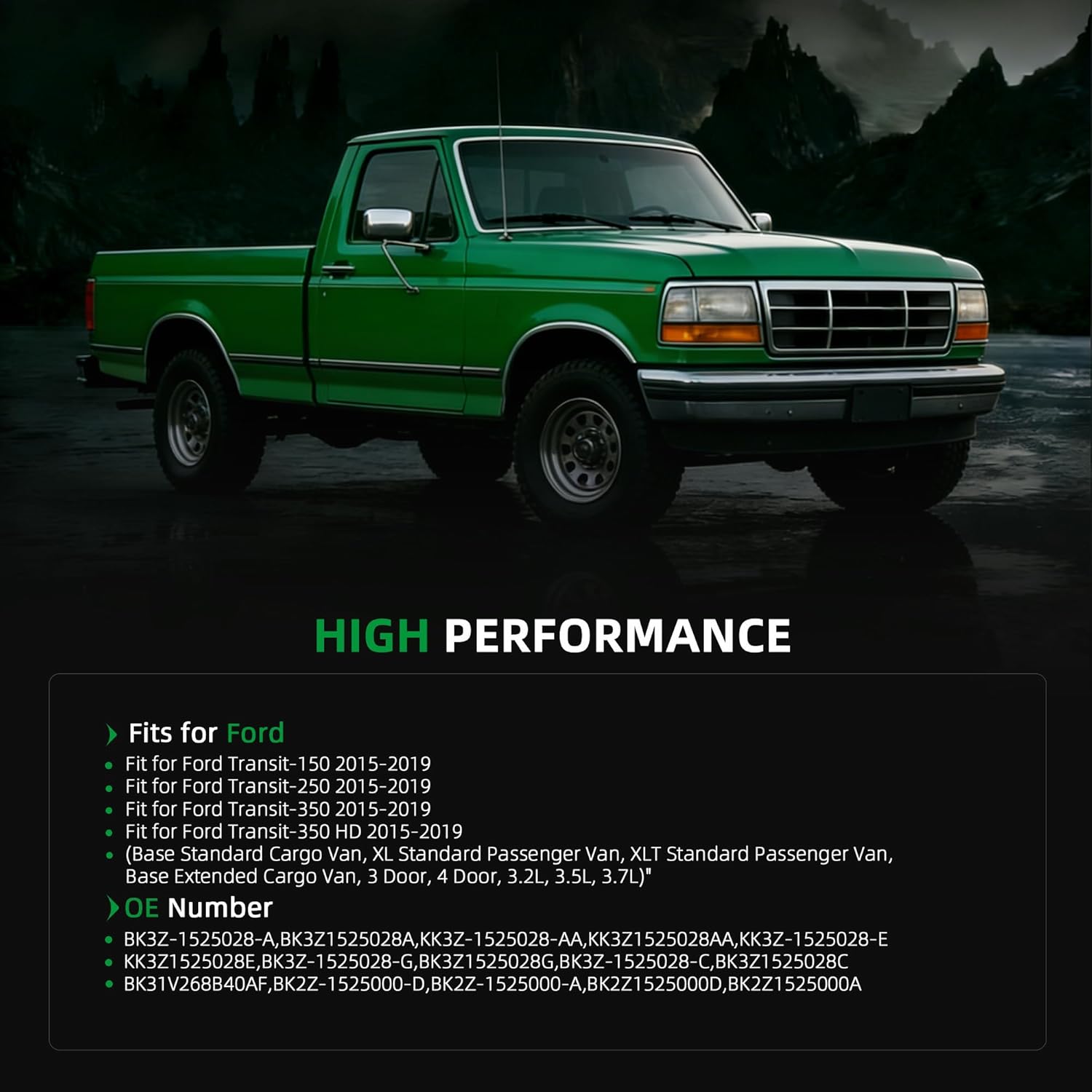 Sliding Door Roller Hinge Right Side Upper Middle Lower Set Fits for Ford Transit-150 250 350 350HD 2015 2016 2017 2018 2019 OE# BK3Z-1525028-A KK3Z1525028AA KK3Z1525028E (Set of 3)