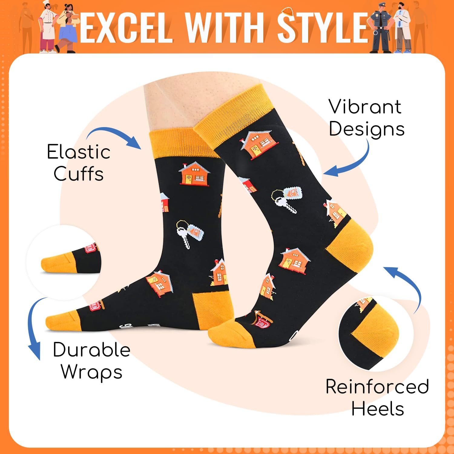 Zmart Appreciation Gifts for Coach, Lawyers - COP, and Realtor Socks for Men and Women - Image 3