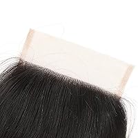Vista 5 de Cabello humano lacio con cierre de encaje 4x4, cierre de encaje HD, 12 pulgadas, cabello virgen brasileño sin procesar, cierre de parte libre