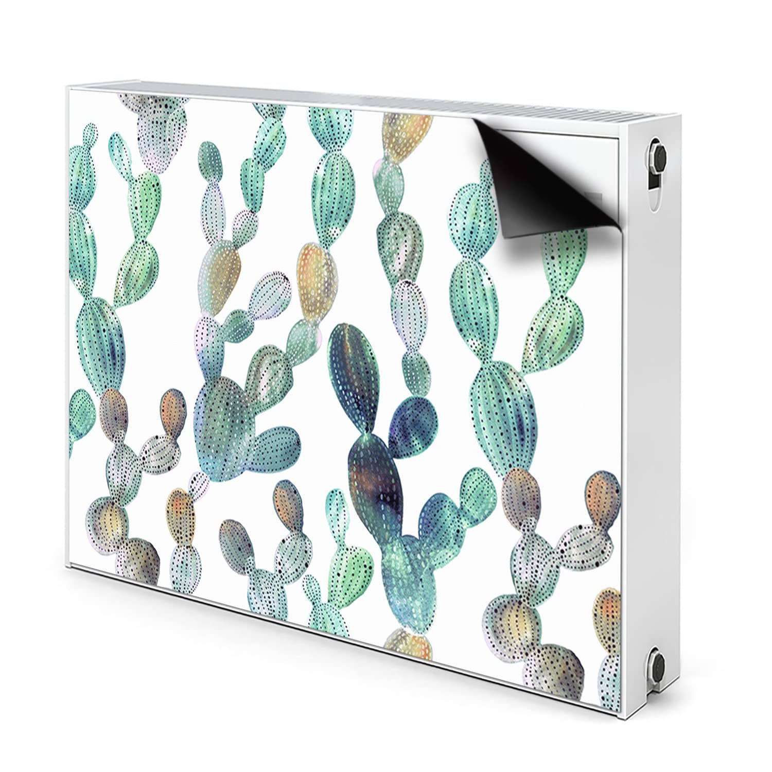 Couverture Magnétique Cactus pour Radiateur Bleu dans le Salon
