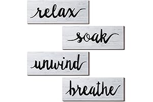 4 Pieces Farmhouse Spa Wall Art Decor