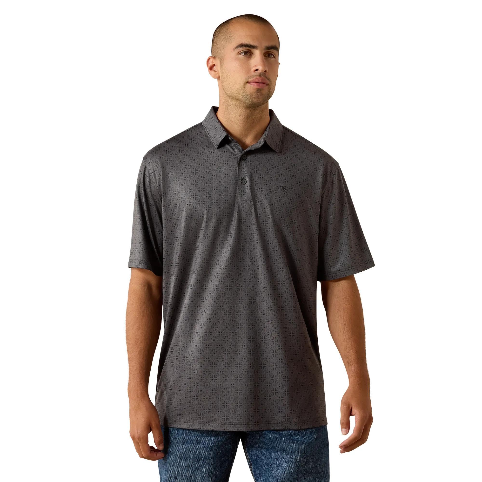 ARIAT Men's Printed 360 Airflow Classic Fit Polo
