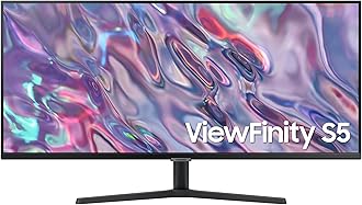 Samsung 34" ViewFinity S5 S50GC with Ultra WQHD resolution, Ultra-smooth experience with 100Hz refresh rate and Incredibly slim and stylish design with border-less screen - LS34C500GAMXUE