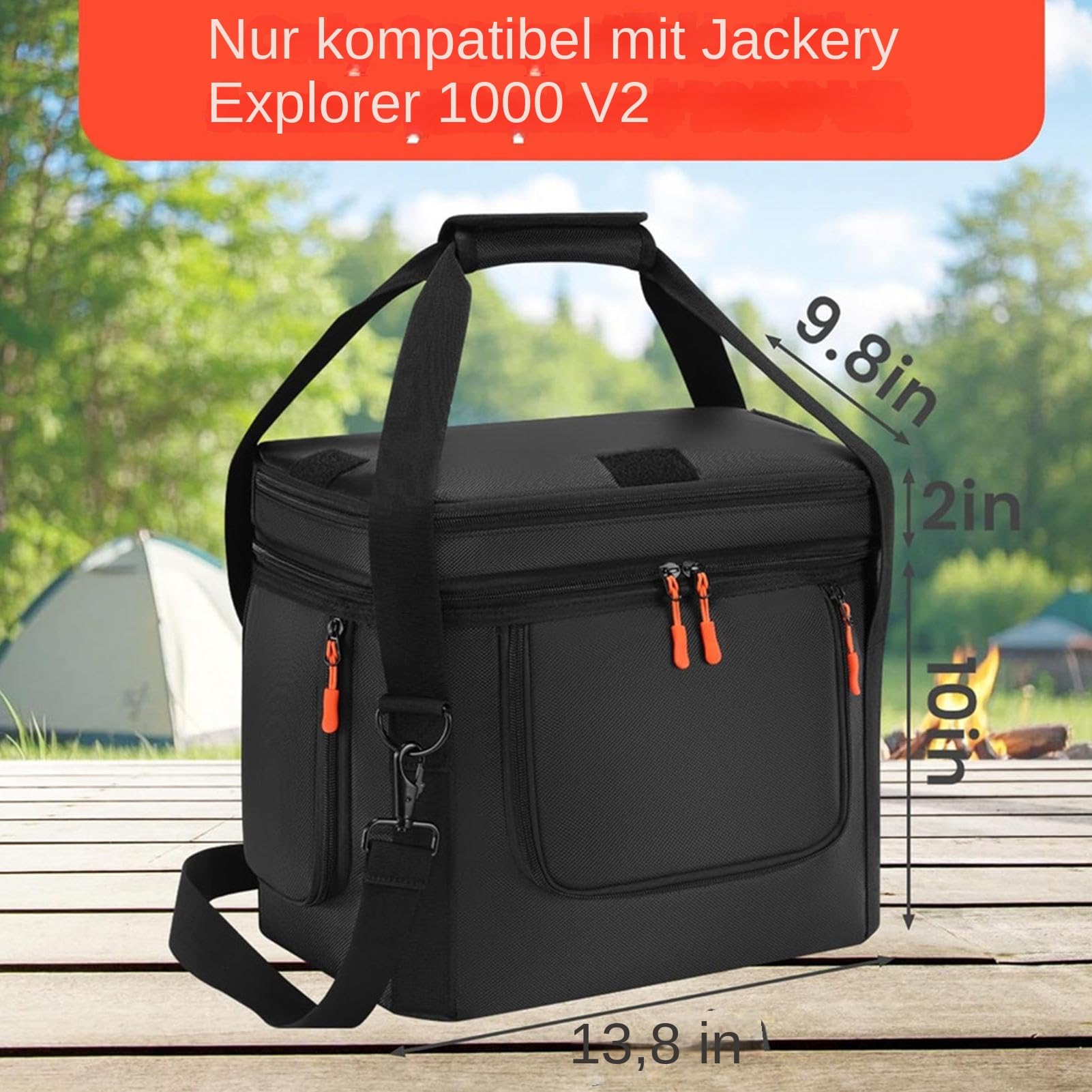 Torba na Przenośną Stację Zasilania Uchwyt, wodoodporne dno, boczny suwak