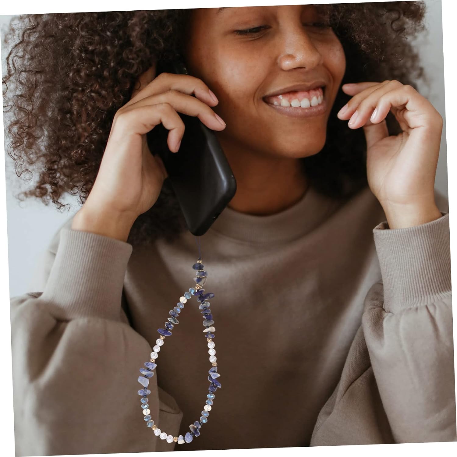 2pcs Pearl Mobile Phone Chain Phones Wristlet Lanyard Beaded Mobile Phone Lanyard Phone Case Pendant