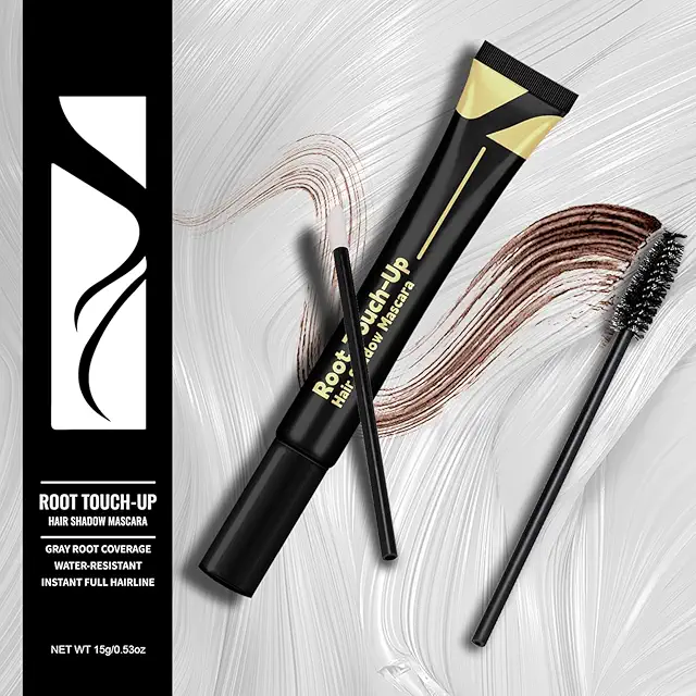 Haarmascara Mittelbraun: Wasserdichtes Ansatzpuder für graue Haare & Bart