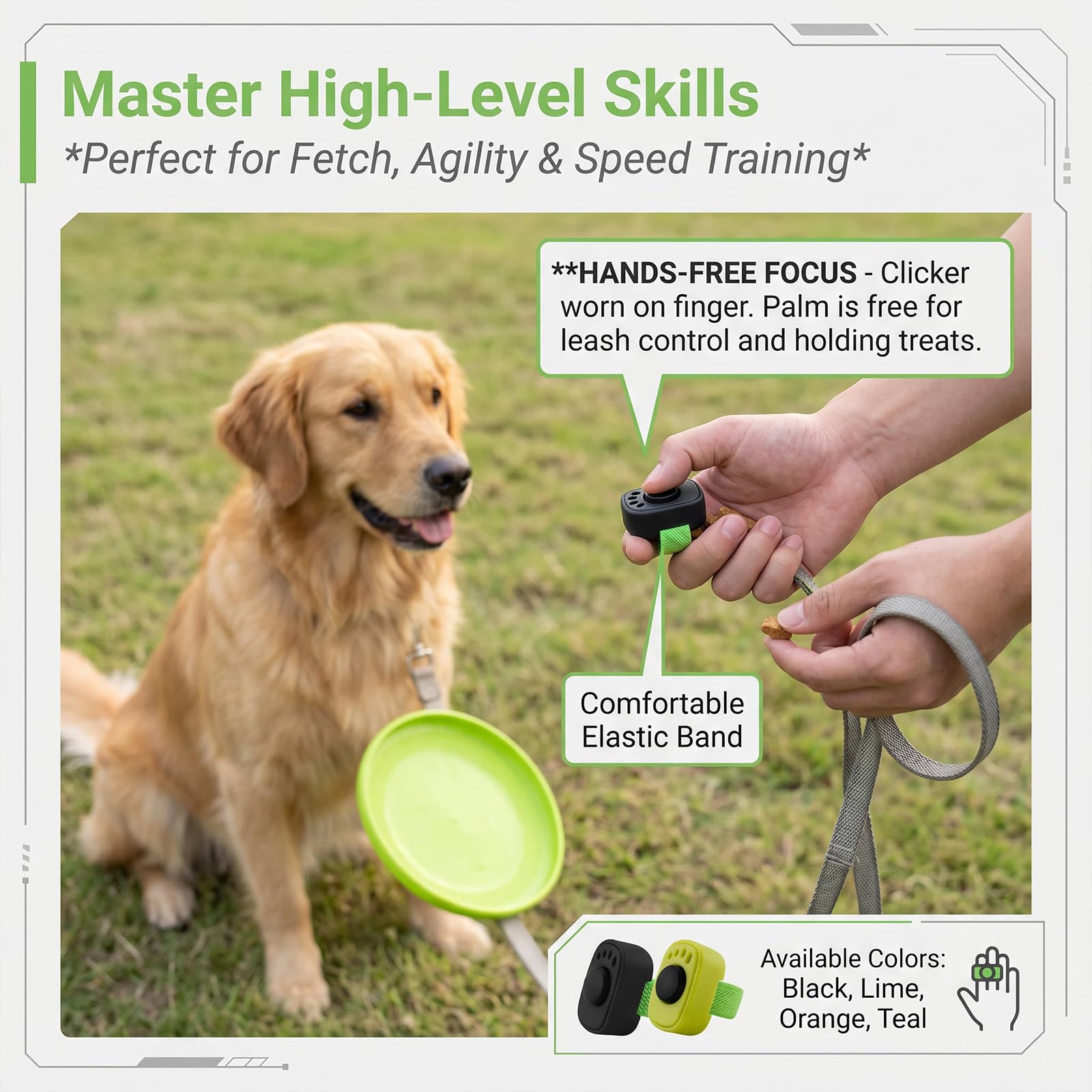 Lot De 4 Clickers De Dressage Pour Chien, Accessoire Pratique Pour Éducation Canine, Clicker À Anneau Pour Doigt, Dressage Chiens Chats Chevaux, Accessoire Pour Chien