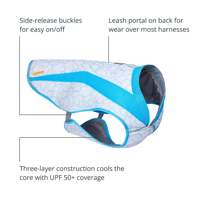 Foto 3 de 7 de RUFFWEAR Swamp Cooler - Chaleco Enfriador para Perros para climas cálidos, SPF 50+, Cobertura máxima…