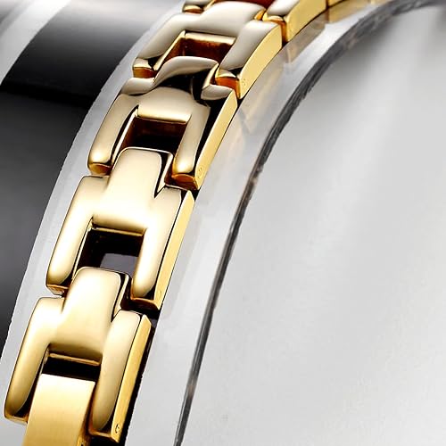 Miniatura 2 de Urban Jewelry Lords Prayer Cross - Pulsera de eslabones de acero inoxidable 316L para hombre