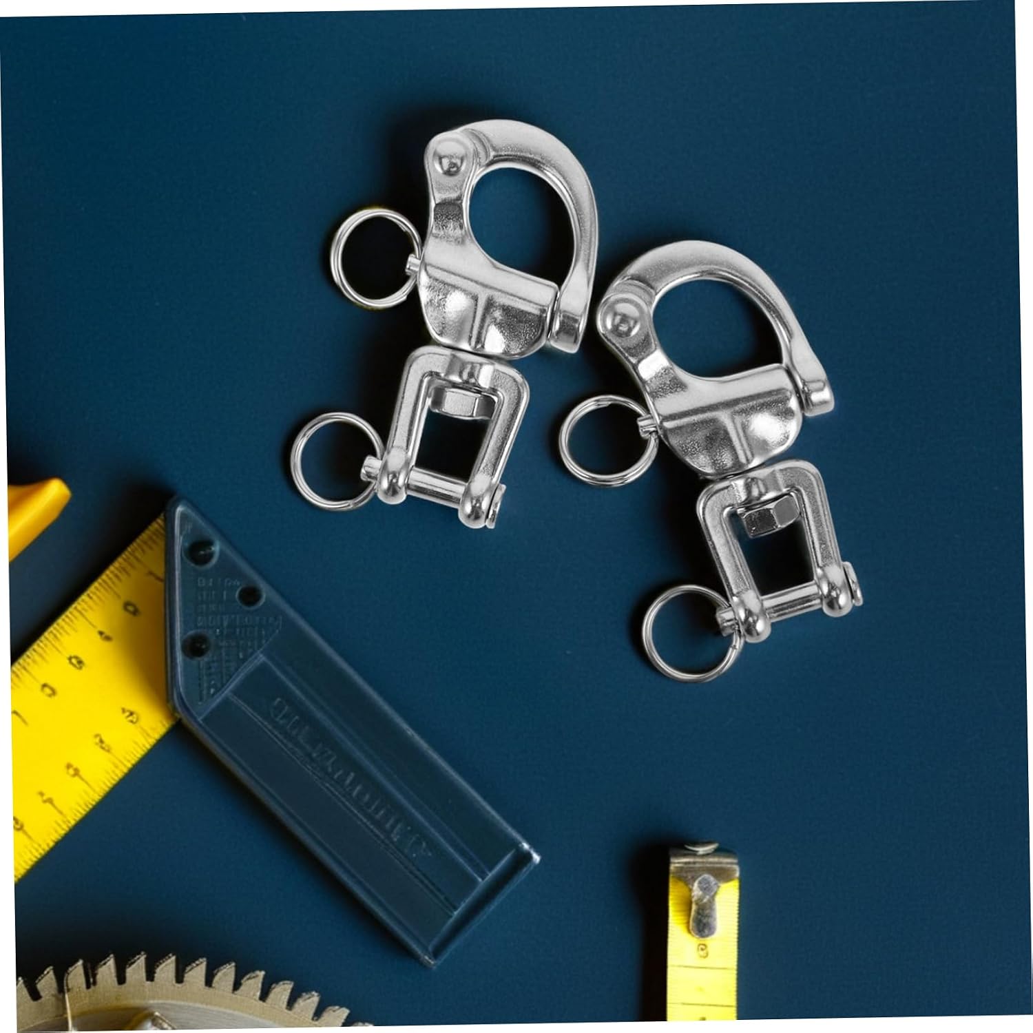 2pcs Stainless Steel Sailing Snap Hooks Halyard Rigging Hooks for Boat Quick Release Hardware Swivel Design