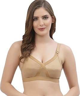 Floret Women's Cut &amp; Sew Non Padded &amp; Non-Wired Full Coverage Bra