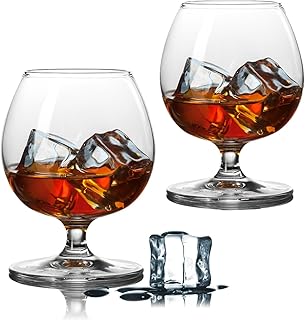 Brandy Bourbon Whiskey Cognac Scotch Drinking Glasses, Superb Lead-Free Crystal Snifter Glass for Cocktail Party Dishwasher Safe, 11.5 oz (Set of 2)