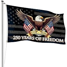 America 250 Flag, 250th Anniversary USA Double Sided 3 Ply Outdoor Flag, 1776-2026 We The People, Heavy Duty - UV Protection & Fade Resistant & Reinforced Brass Grommets for Patriotic Yard Type A