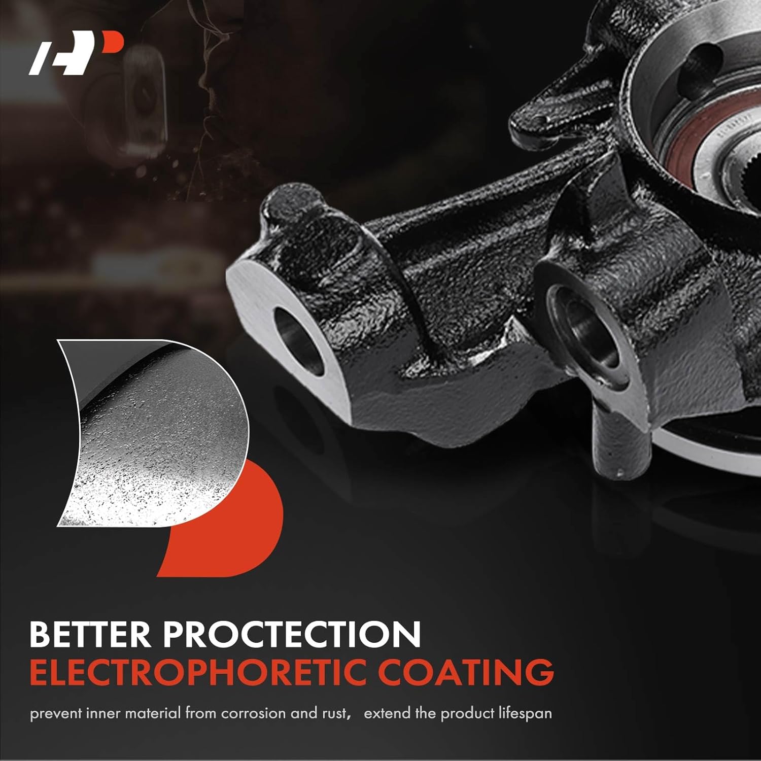 A-Premium Front Left Steering Knuckle Wheel Bearing Assembly Compatible with Audi A4 Quattro 1996-2001, A6 A6 Quattro 1998-2001 & Volkswagen Passat 1998-2005, Driver Side