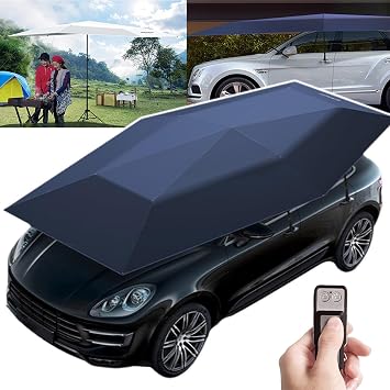 Fully Automatic Folding Car Sunshade Cover,Heat Umbrella - Remote Control/Outdoor Bracket/Roof Insulation