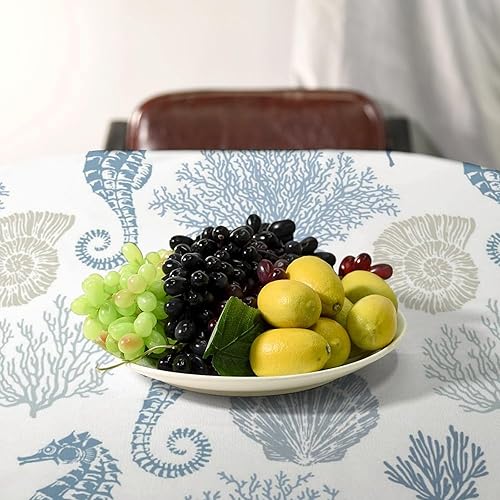 Miniatura 1416 de Mantel floral hippie, diseño retro de los años 70, naranja, rosa, azul, floral, bohemio, estampado estético de margaritas, para fiesta, picnic