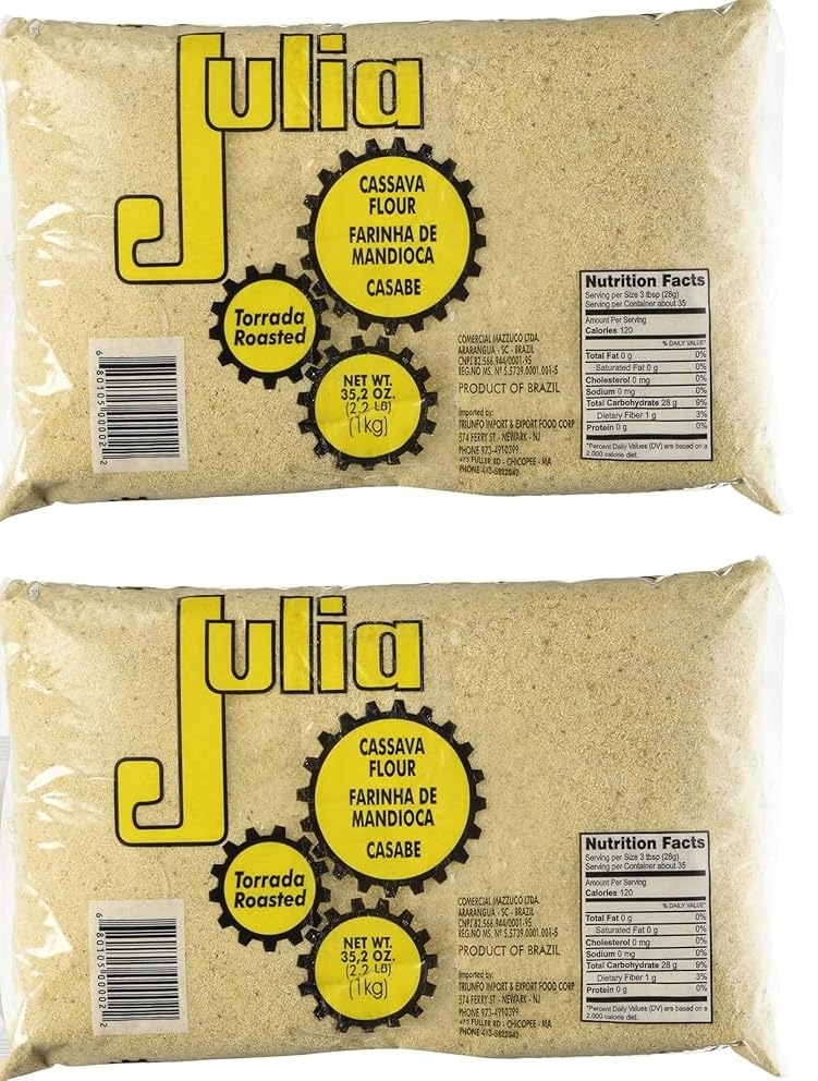 Amazon.com : Farinha de Mandioca Julia Torrada 1 Kg [2 PACK] e  