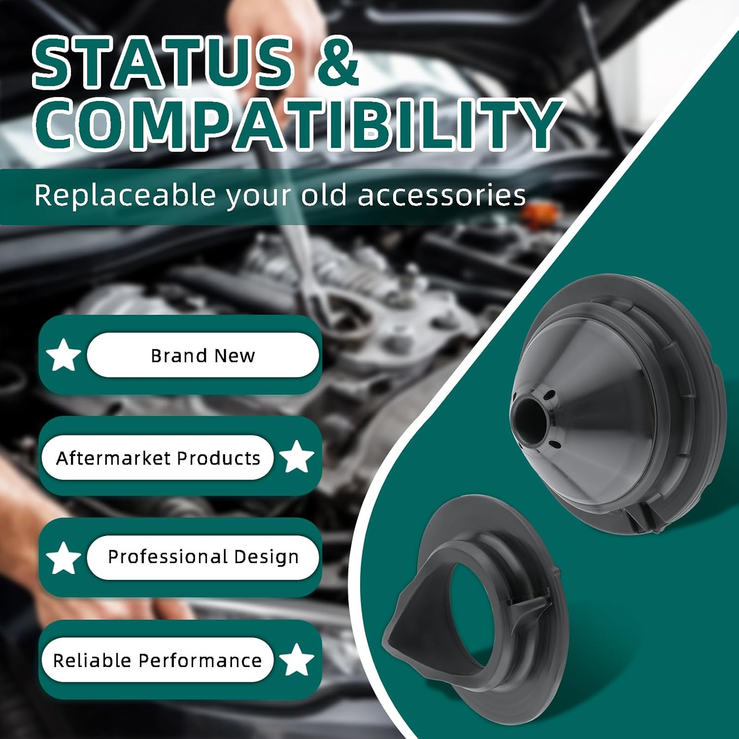 AUTOKAY 52748-SNA-A02 Rear Upper and Lower Coil Spring Insulator Fit for Honda Civic 2006 2007 2008 2009 2010 2011