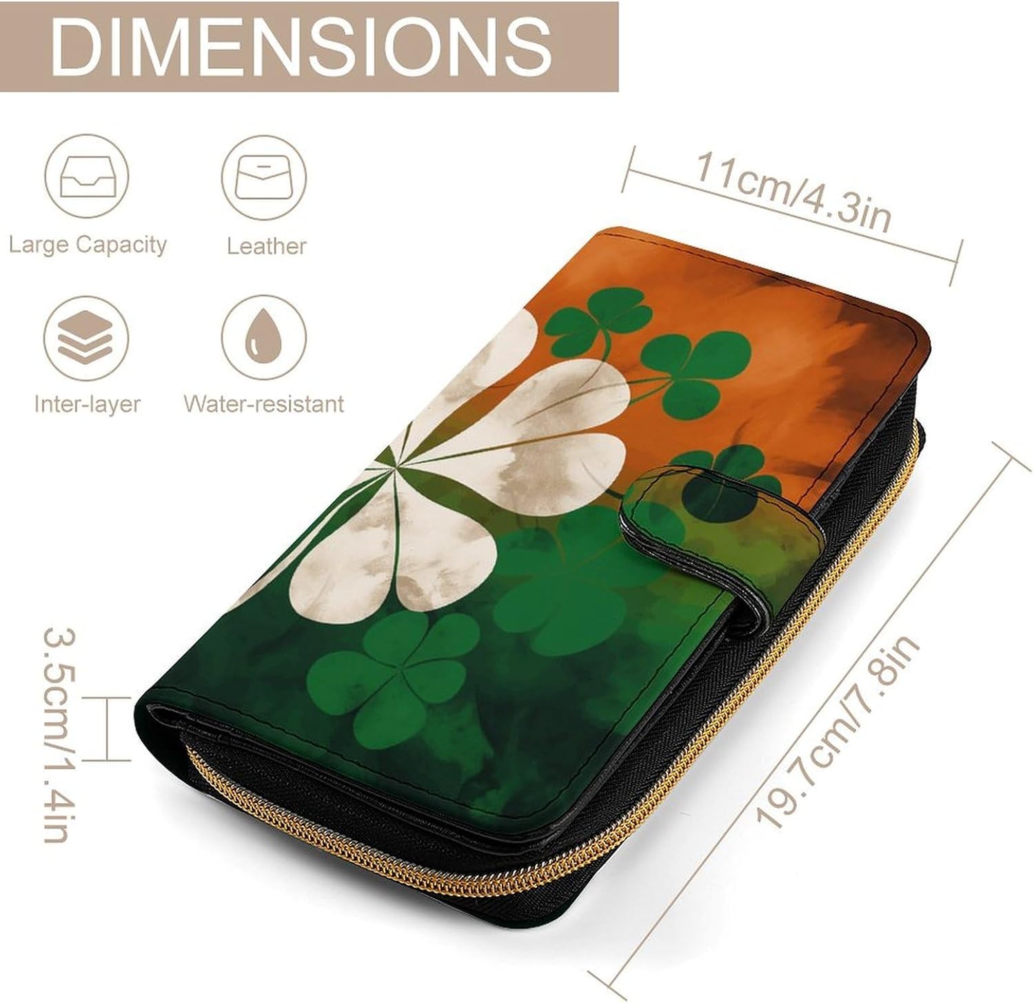 Leaf Shape Wallet,PU Leather Material, Small Wallet,Bifold with Zipper, Travel Wallet,Compact And Portable for Men And Women 7.8 * 4.3 * 1.4 Inches