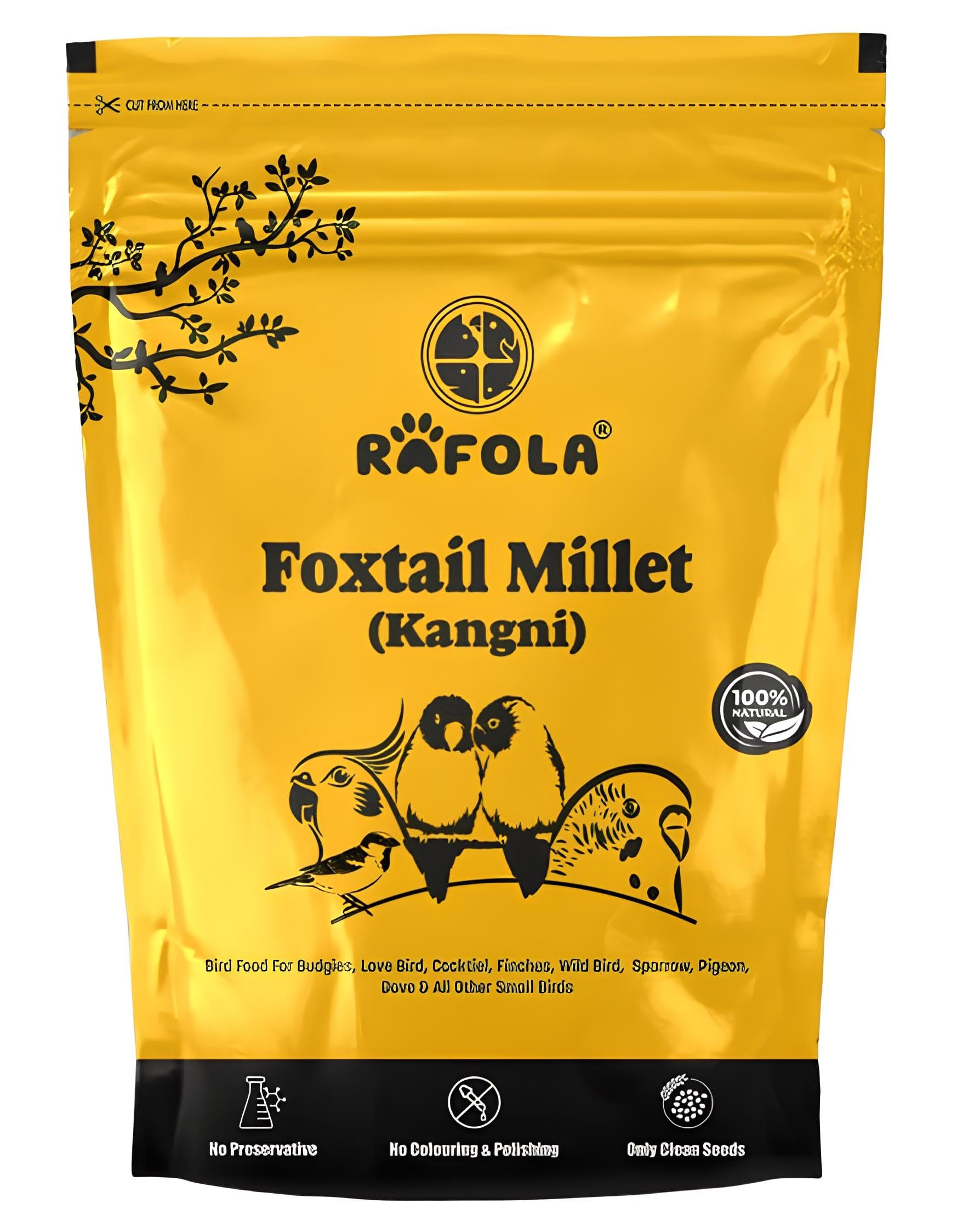 Rafola Foxtail Millet, Bird Food for Exotic Birds All Life Stages 900gm-picture-19