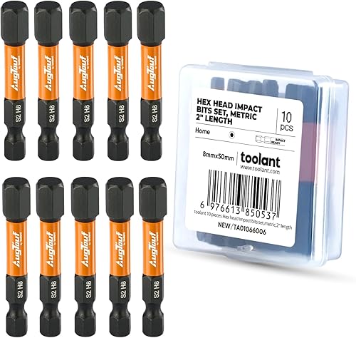 Miniatura 15 de Toolant Impact Allen - Juego de brocas de llave Allen de impacto de 20 piezas (métricas y SAE), brocas hexagonales de acero S2 de vástago hexagonal