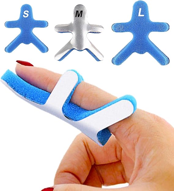 Footsihome 3 Size Finger Splints, Metal Finger Support