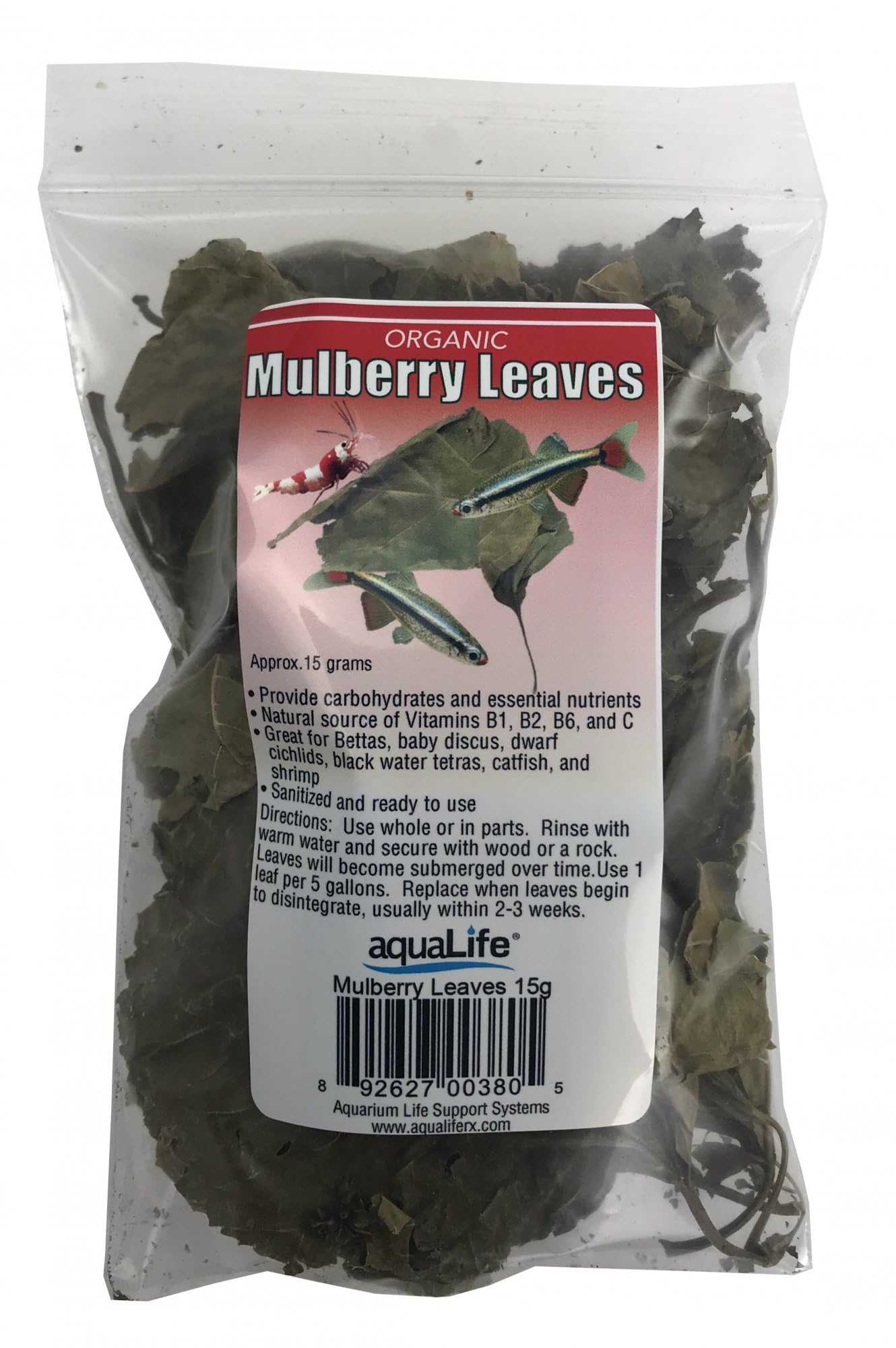 AquaLife Mulberry Leaves, 15 grams