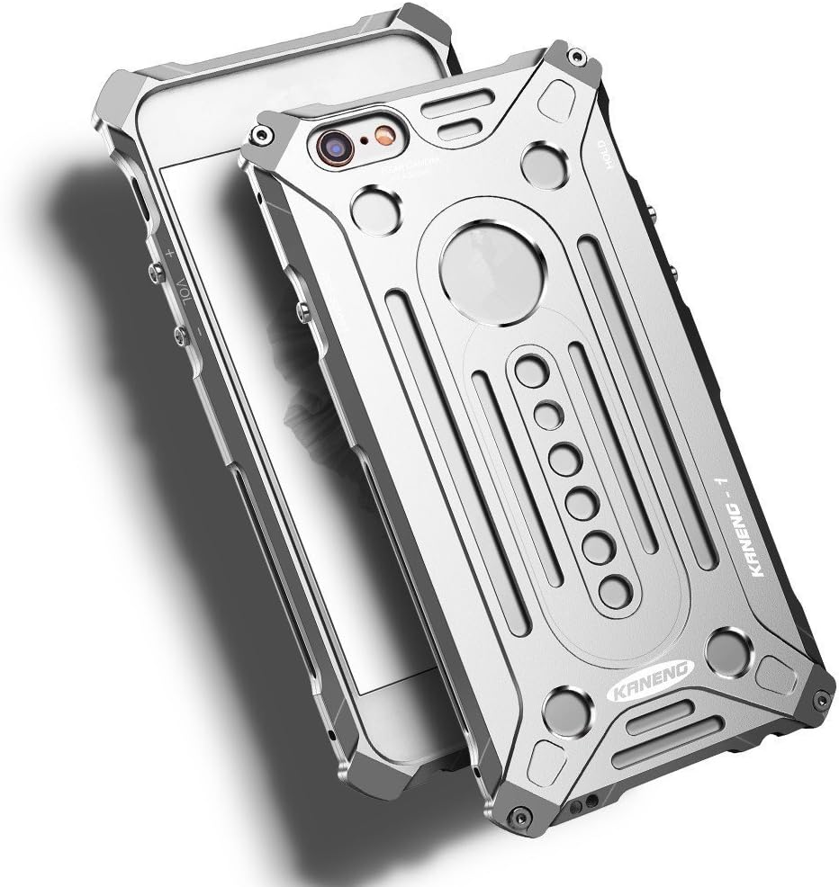 iPhone 8 Case,iPhone 7 Case,Kaneng Aluminum Metal Bumper Back Cover Case Apple iPhone 7 8 4.7 inch(Silver)