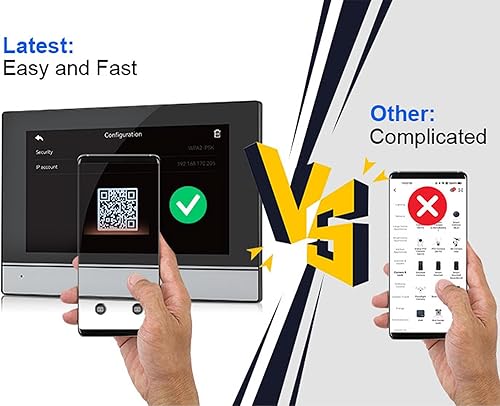 Miniatura 4 de Timbre de video inteligente con pantalla táctil de 7 pulgadas con 1080P HD, instalación con cable WiFi, control de aplicación Tuya, detección de
