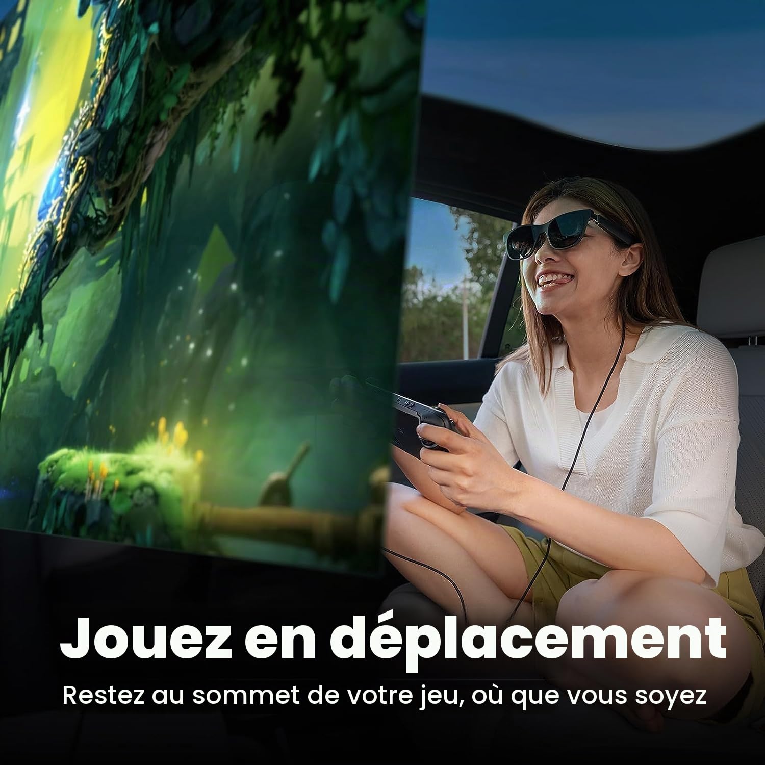 XREAL Beam transforme Le Contenu vidéo en Affichage Spatial Incroyable dans l'air, Connexion Filaire aux Smartphones, aux Consoles de Jeu et aux Ordinateurs