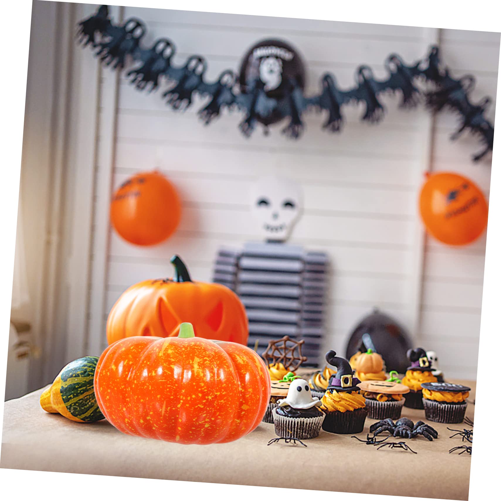 Cabilock 2 Pz Ornamenti di zucca di simulazione di zucche di schiuma zucche artificiali di Halloween decorazioni zucche halloween oggettistica halloween schiume puntelli di zucche