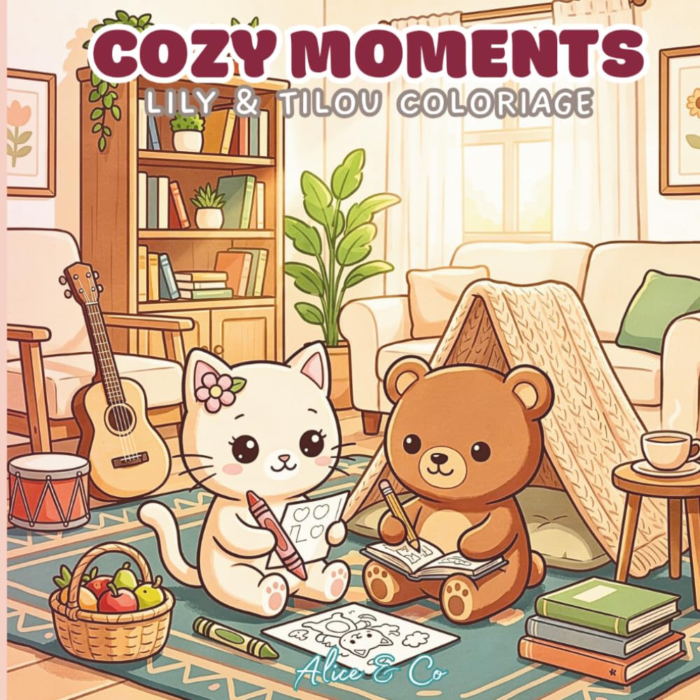 Cozy Moments – Extérieur & Intérieur: Coloriage facile pour se détendre et s’évader en douceur (Coloriage facile anti-stress)
