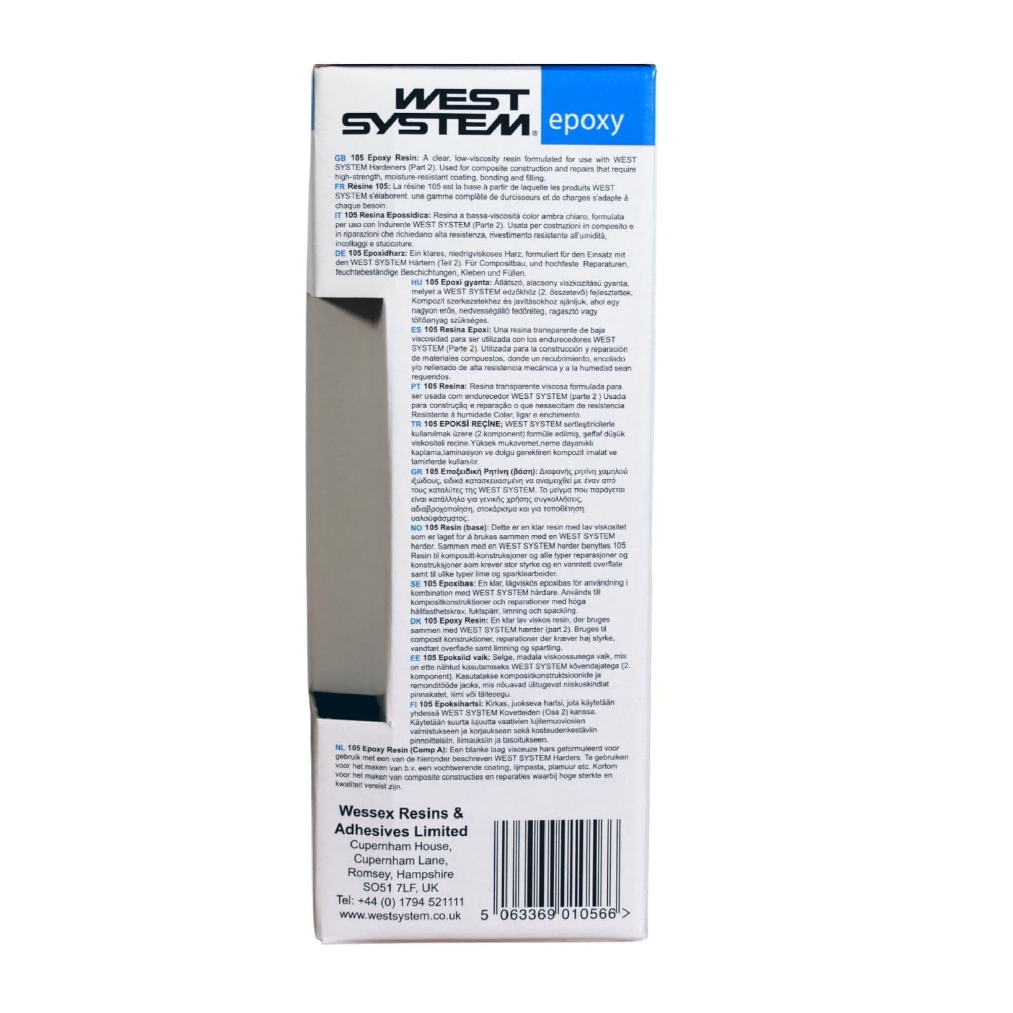 WEST SYSTEM Epoxidharz und Härter 105/205 A Pack Set – Marinequalität 2-Komponenten-Epoxidkleber für Holz, Metall, Fiberglas – Wasserdichter DIY-Klebstoff für Bootsreparatur & Spaltfüllung